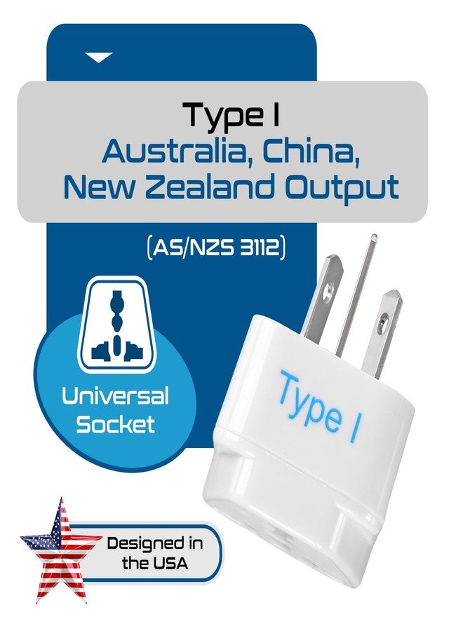 Ceptics India to Australia Plug, New Zealand & China & More - Pin Type I - Ce Certified - Rohs Compliant - White - 1 Pack - 5 Years Warranty - Image 2